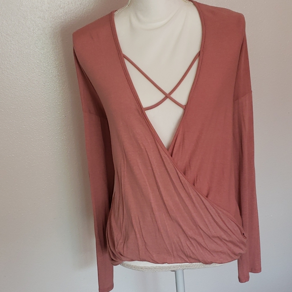 Long sleeve Mauve blouse